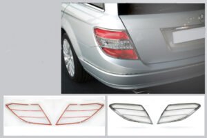 Χρώμια πίσω φαναριών με σχισμές για Mercedes Benz C-Class W204 Τ-μοντέλα