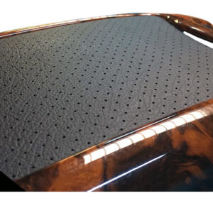 Βραχιόνιο με ξύλινη επένδυση Burl /Wurzel με μαύρο δέρμα για Mercedes Benz CLK W209