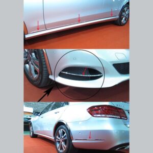 Stainles steel side strips for Mercedes Benz E-Class W212 sedan-station wagon 05-2013 - 02-2016-only for facelift