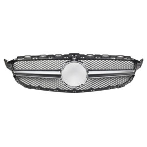 Μάσκα μαύρη sport Look AMG για Mercedes Benz C-Class W205 από 2014 - 2018 - 360°