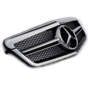 Μάσκα μαύρη / χρώμιο Look AMG για Mercedes Benz E-Class W212 έως 2013 (Πλάγια Όψη)