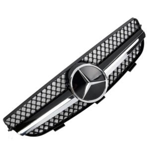 Μάσκα sport μαύρη / χρωμίου Look AMG για Mercedes Benz CLK W209