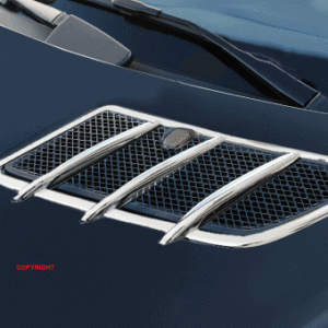 Γρίλιες χρωμίου με πλαίσιο για αεραγωγών καπό για Mercedes Benz GL X164 από 2006 έως 2012 και ML-Class W164 από 2006  έως 06/2011