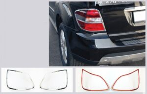 Χρώμια πίσω φαναριών για Mercedes Benz ML Class W164 από 2005 έως 2008